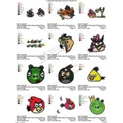 12 Angry Birds Embroidery Designs Collections 07